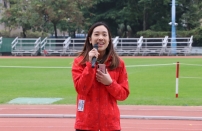 按下放大相片 校友潘樂恩小姐分享(中國香港羽毛球代表隊)